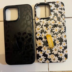 Loopy Cases Black Cheetah Print and Black & White Daisy Phone Cases